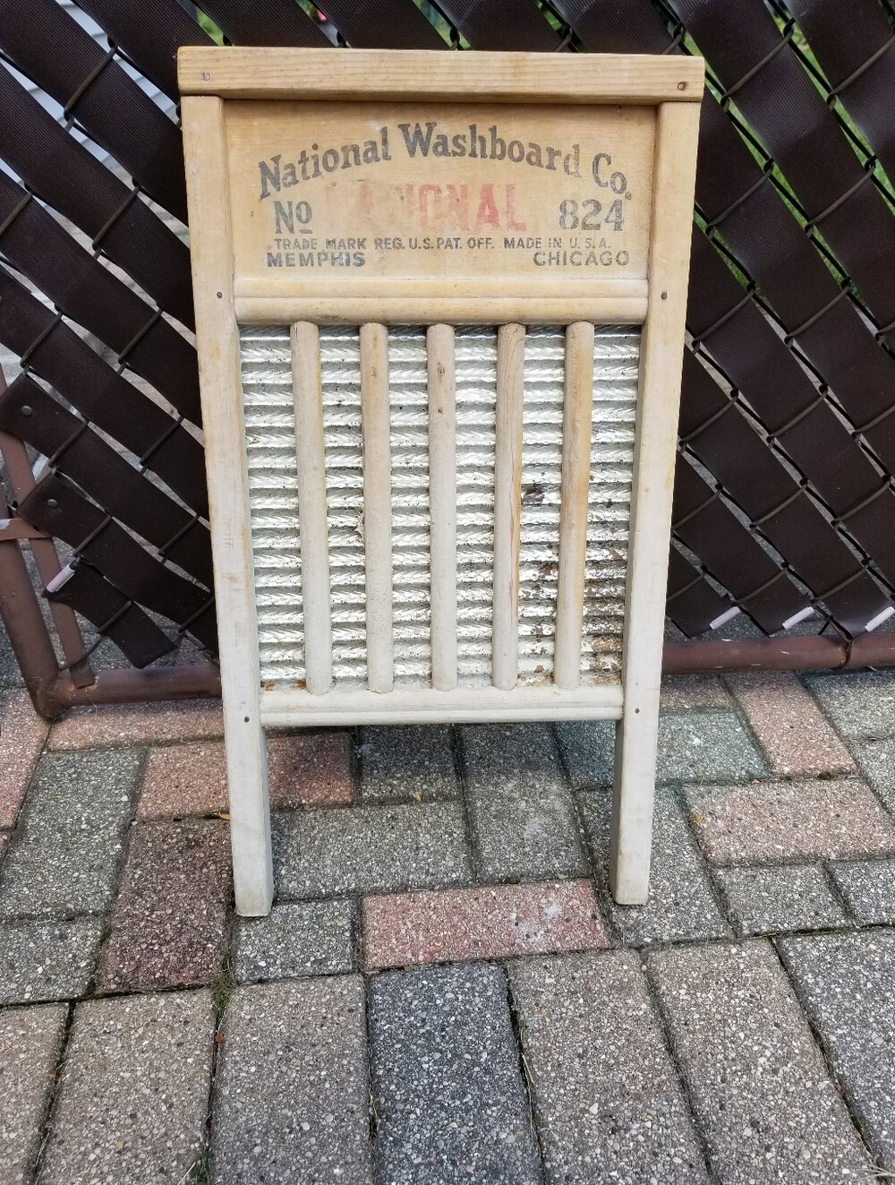 Cream Wooden Washboard